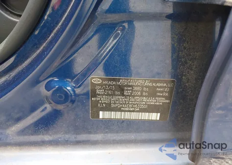 2015 Hyundai Elantra Se z USA, uszkodzony, nr VIN 5NPDH4AE8FH633501